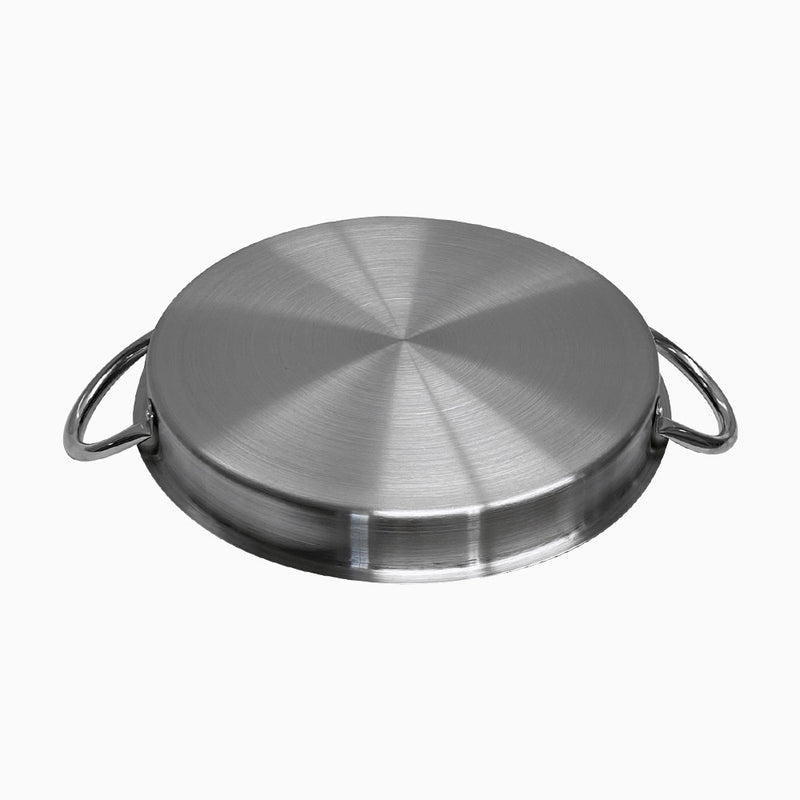 Round Stainless Steel Flat Comal Griddle Pan Grill Tray Cook Non-Stick