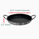 Round Stainless Steel Flat Comal Griddle Pan Grill Tray Cook Non-Stick
