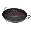 Alu Comal Griddle Top Grill 1-1/2" Depth NonStick Coating Spanish Paella Pan