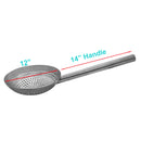 Stainless Steel Cooking Skimmer, 14" Handle, Cooking Utensils Strainer Spoon