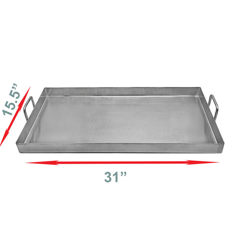 Stainless Steel Griddle Grill Plancha Comal BBQ Heavy Duty Comal Outdoor Cooking
