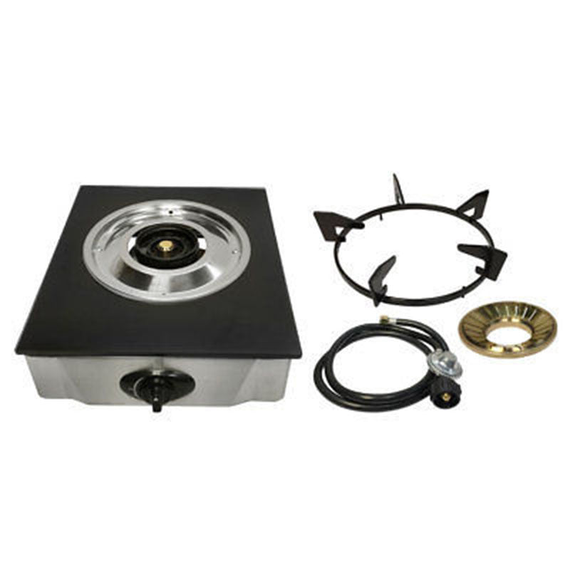 Propane Gas Burner Stainless Steel Stove Table Auto Ignition With Regulator Hose