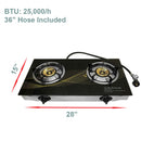 Propane Gas Burner Stainless Steel Stove Table Auto Ignition With Regulator Hose