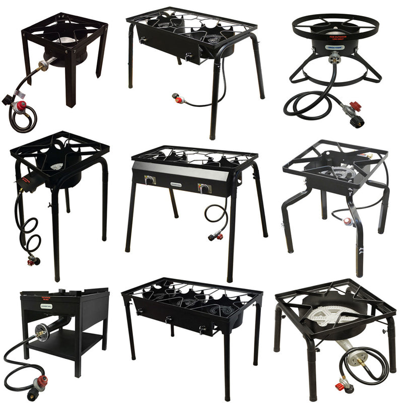 Propane Portable Gas Stove Burner Camper Cooker High Pressure UL Regulator BBQ