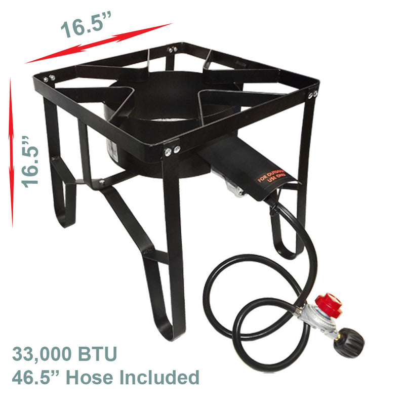 Propane Portable Gas Stove Burner Camper Cooker High Pressure UL Regulator BBQ