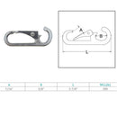 4 Pcs Marine Stainless Steel T304 Spring Snap Open End 200 Lbs WLL Rig Lift Hook