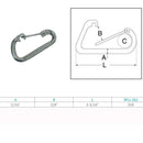 Marine Boat Stainless Steel T316 5/16" Spring Clip 350 Lbs WLL Rigging Lift Link