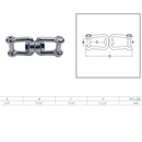 Marine Stainless Steel T316 JAW JAW Swivel Shackle Anchor Connector Flush Pin