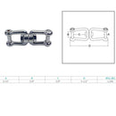 Marine Stainless Steel T316 JAW JAW Swivel Shackle Anchor Connector Flush Pin