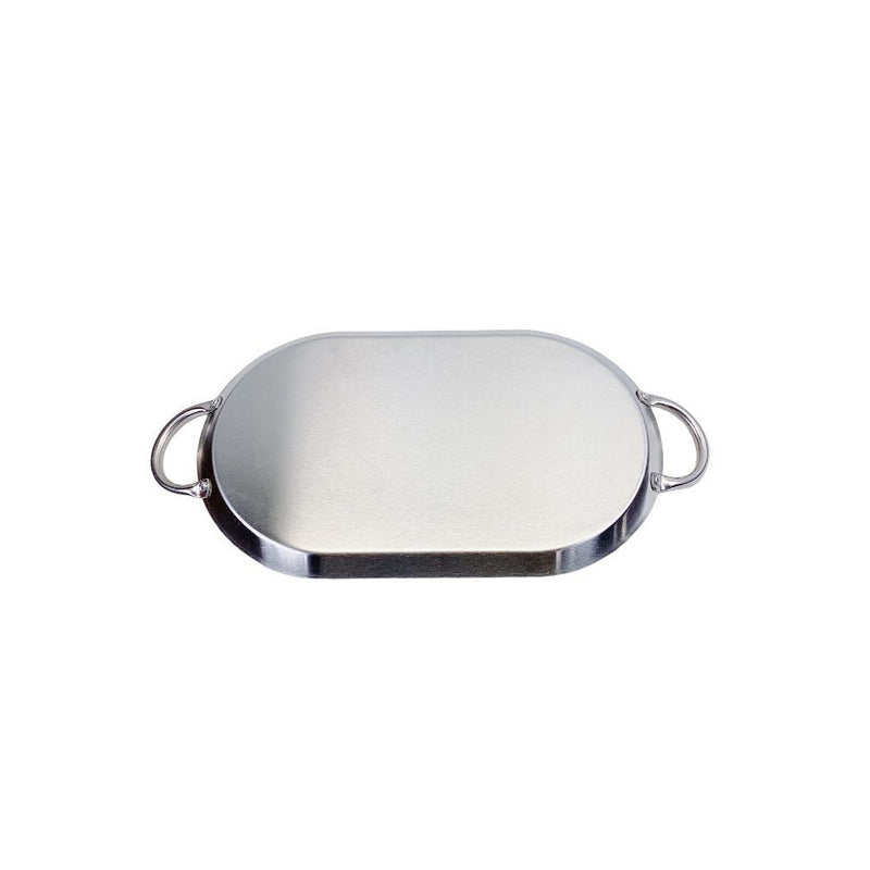 19" x 11-1/2" Stainless Steel Oval Tortilla Warmer Serving Tray