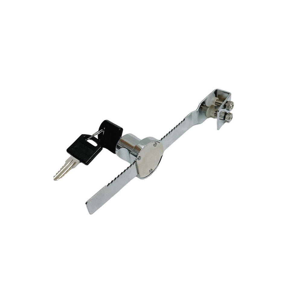 Chrome Keyed Alike Sliding Showcase Lock 2 Keys Security Sliding Case Lock