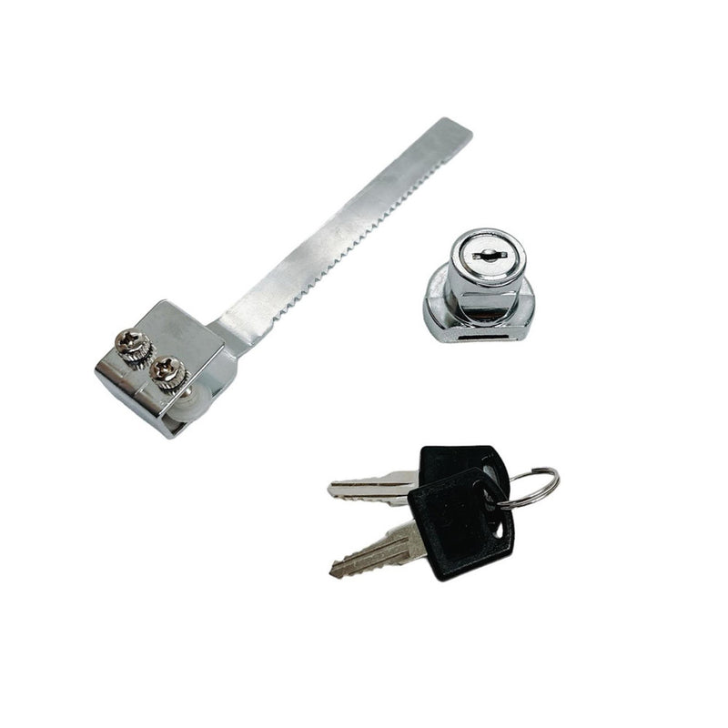 Chrome Keyed Alike Sliding Showcase Lock 2 Keys Security Sliding Case Lock