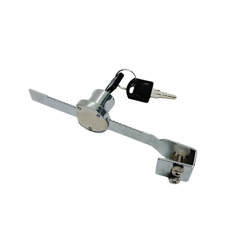 Chrome Keyed Alike Sliding Showcase Lock 2 Keys Security Sliding Case Lock