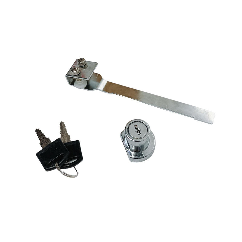 Chrome Keyed Alike Sliding Showcase Lock 2 Keys Security Sliding Case Lock