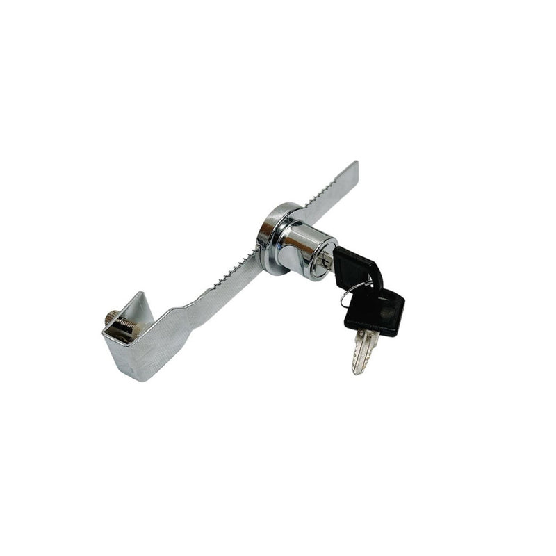 Chrome Keyed Alike Sliding Showcase Lock 2 Keys Security Sliding Case Lock