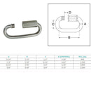 Marine Boat Stainless Steel T316 Long Quick Link Connect Link
