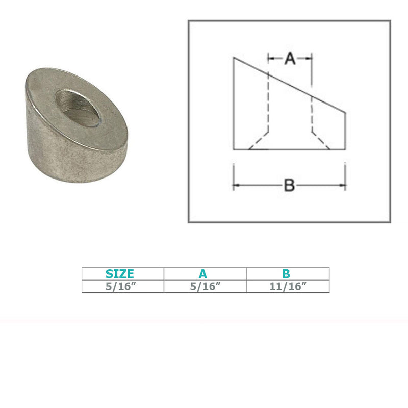 Marine Boat Stainless Steel T316 5/16" 30 Degree Countersunk Angle Washer Cable