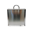 12" Stainless Steel Square Serving Platter Ottoman Tray Flat Pan with Handle