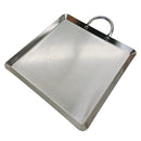 12" Stainless Steel Square Serving Platter Ottoman Tray Flat Pan with Handle