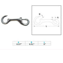 4Pcs Marine Boat Stainless Steel 5"L Bolt Snap Hook Open Eye Bolt Hook Snap Lock