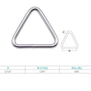 Marine Stainless Steel T316 3/16" x 1" Triangle Ring Formed Welded 500 Lbs WLL