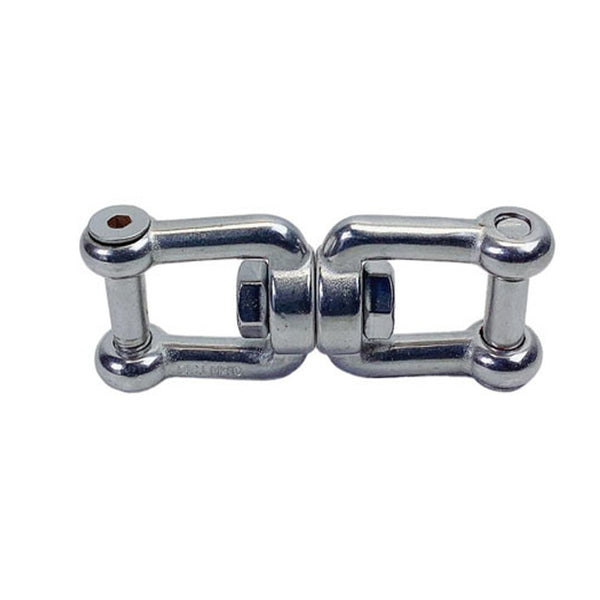 Marine Stainless Steel 1/4" JAW JAW Swivel Shackle Anchor Connector Flush Pin