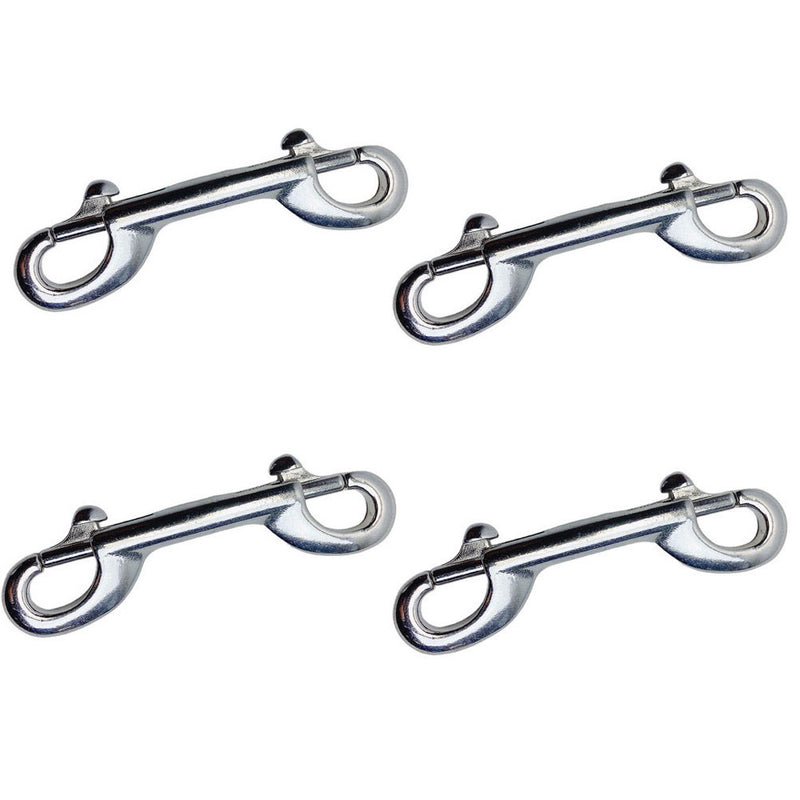 4 Pcs Stainless Steel 3-1/2"L Double Bolt Snap Hook Eye Bolt Hook Snap Lock