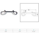 4 Pcs Stainless Steel 3-1/2"L Double Bolt Snap Hook Eye Bolt Hook Snap Lock