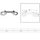 Marine 316 Stainless Steel 4"L Double Bolt Snap Hook Eye Bolt Hook Snap Lock