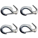 4 Pcs Marine Stainless Steel T316 1-7/8"L Wire Lever Open End Snap 160 Lbs WLL