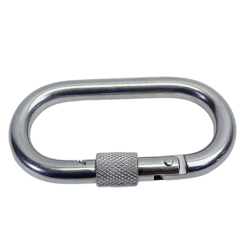Marine Stainless Steel T316 1/4" Oval Snap Spring Hook With Lock Nut 250 Lbs WLL