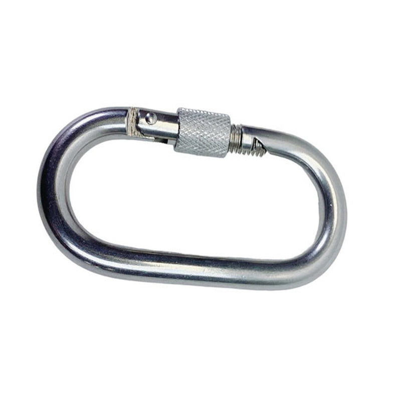 Marine Stainless Steel T316 1/4" Oval Snap Spring Hook With Lock Nut 250 Lbs WLL