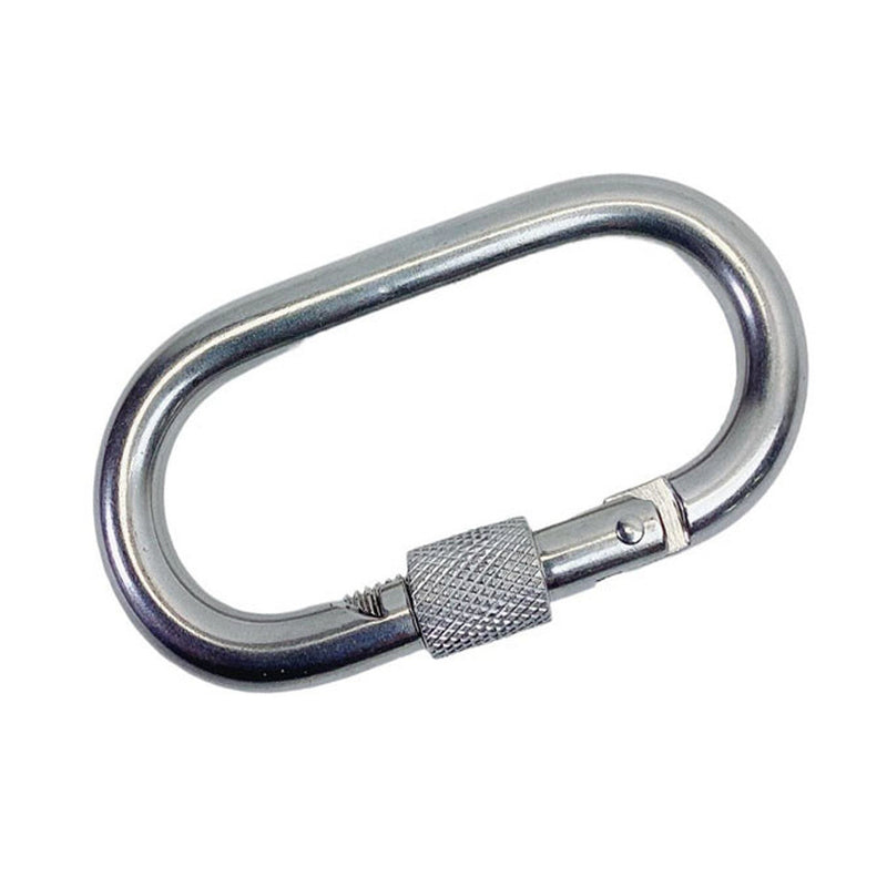 Marine Stainless Steel T316 1/4" Oval Snap Spring Hook With Lock Nut 250 Lbs WLL
