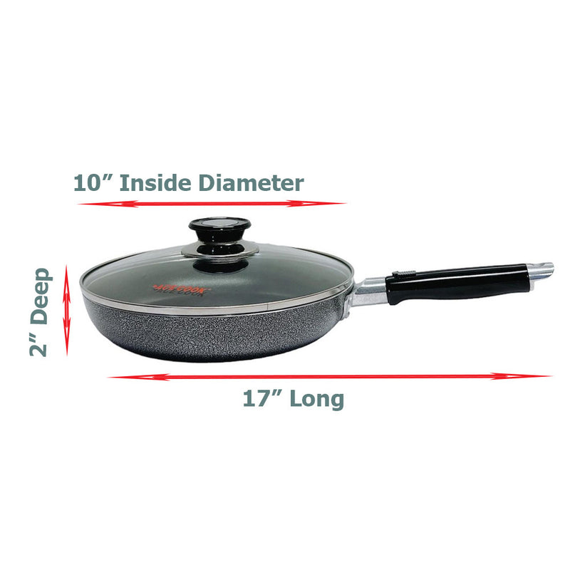 Non-Stick Coating Frying Pan With Lid Cooking Pot Cookware Kitchen