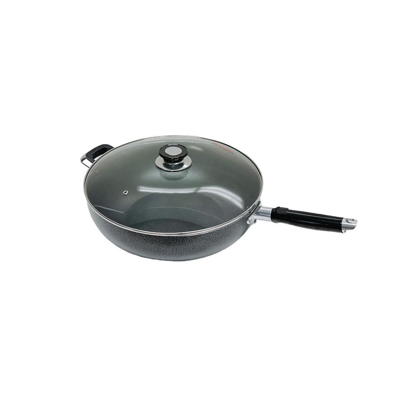 Non-Stick Coating Wok Frying Pan With Lid Cooking Pot Cookware Frying Cookware