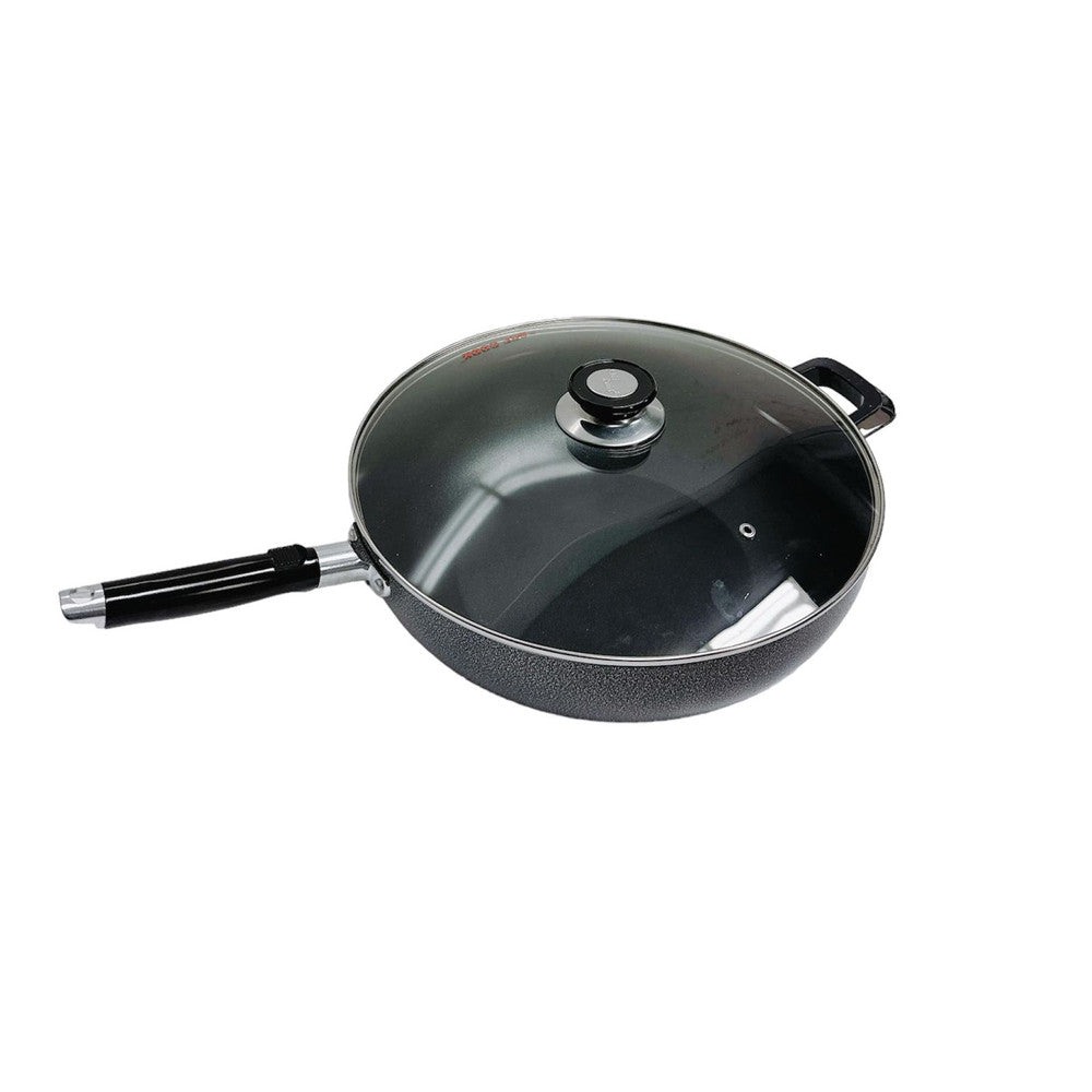 Non-Stick Coating Wok Frying Pan With Lid Cooking Pot Cookware Frying Cookware