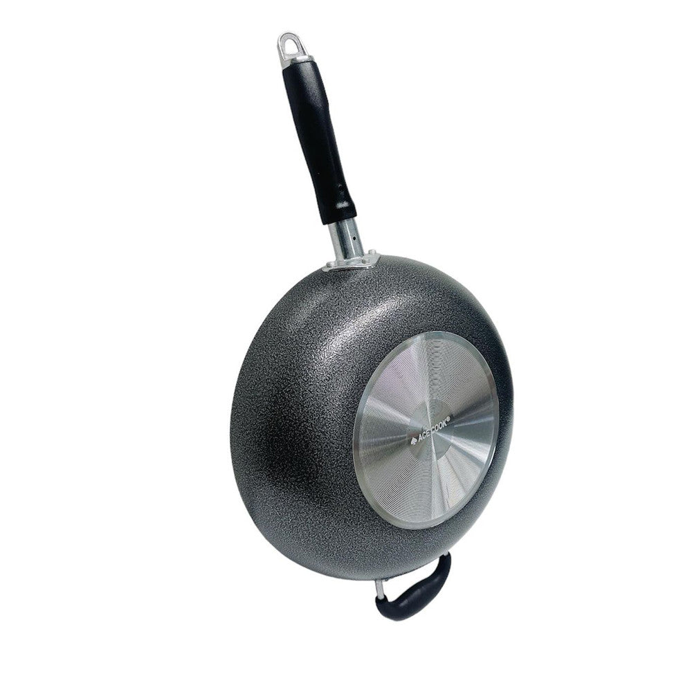 12" (30CM) Non-Stick Coating Wok Pan With Lid Cooking Pot Cookware Frying Wok