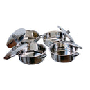 4 Pc Stainless Steel Cooking Pot Stock Pot Set 8QT/10QT/12QT/14QT Boiling Pot Cookware Pot