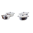 4 Pc Stainless Steel Cooking Pot Stock Pot Set 8QT/10QT/12QT/14QT Boiling Pot Cookware Pot