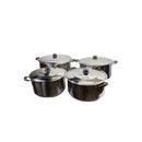 4 Pc Stainless Steel Cooking Pot Stock Pot Set 18QT/20QT/25QT/29QT Boiling Pot Cookware