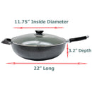 Non-Stick Coating Wok Frying Pan With Lid Cooking Pot Cookware Frying Cookware