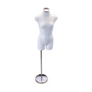 Cream Women Torso Form Neckblock Mannequin Adjustable Height Stand 32-1/2" Bust