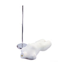 Cream Women Torso Form Neckblock Mannequin Adjustable Height Stand 32-1/2" Bust