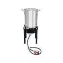 30 Qt Aluminum Turkey Fryer Pot Portable Gas Burner Outdoor Cooking Frying Pot