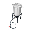 30 Qt Aluminum Turkey Fryer Pot Portable Gas Burner Outdoor Cooking Frying Pot