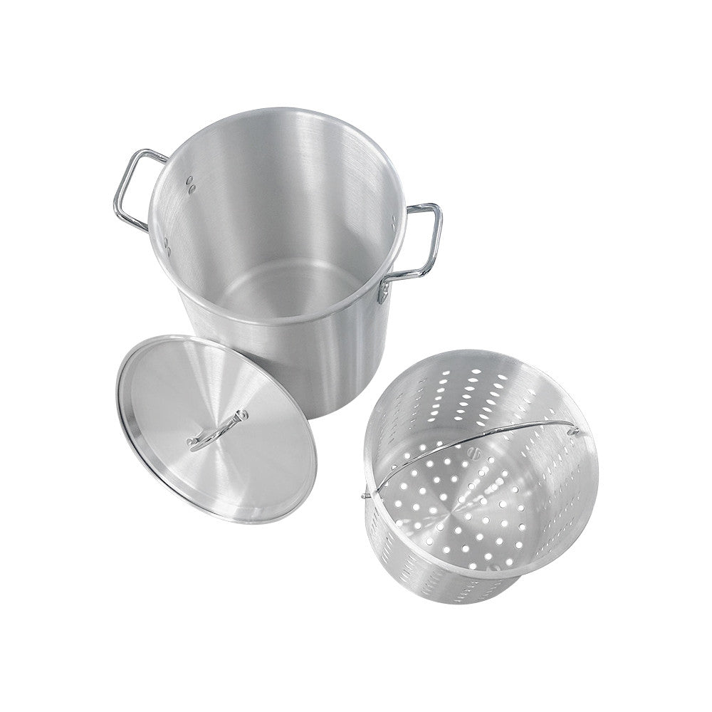30 Qt Aluminum Turkey Fryer Pot Portable Gas Burner Outdoor Cooking Frying Pot