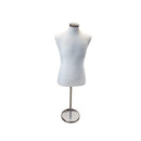 Cream Coat Form & Neckblock Mannequin Adjustable Height Stand 39" Bust 35" Waist