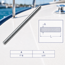 Stainless Steel 6 Ft Fully Threaded Rod, All Thread Rod for Marine, Deck, Rigging, Fastening, and Outdoor Hardware