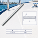 Stainless Steel 6 Ft Fully Threaded Rod, All Thread Rod for Marine, Deck, Rigging, Fastening, and Outdoor Hardware