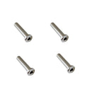 4 Pcs Stainless Steel 1/4" Slimeline Flat Head Receiver Swageless Terminal